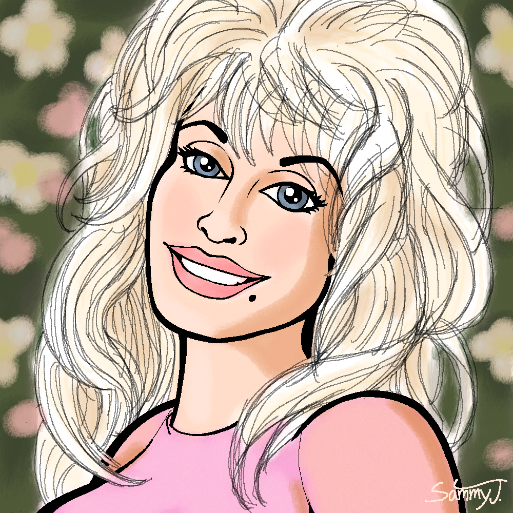 Portrait of Dolly Parton.
