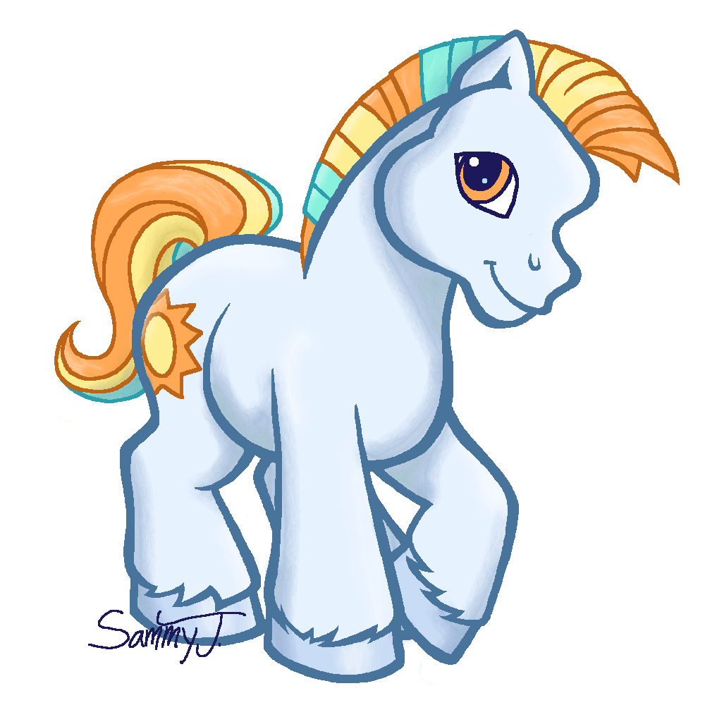 Drawing of what a male My Little Pony character might look like.